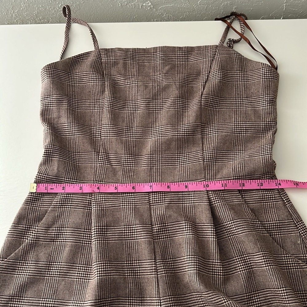 Houndstooth Spaghetti Adjustable Strap Romper W/ … - image 6